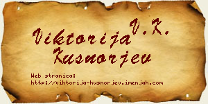 Viktorija Kušnorjev vizit kartica